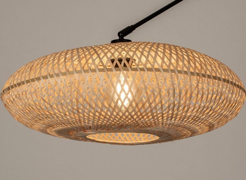 Lumidora - Hanglamp 31226 - Rotan - Zwart - Bruin - Naturel - E27 - ⌀ 50 cm