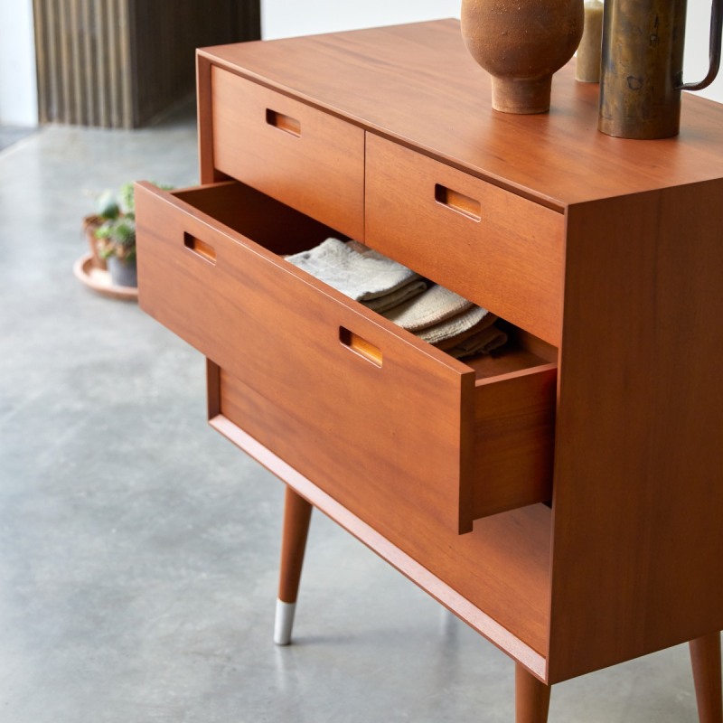 Commode en acajou massif Magda 50's
