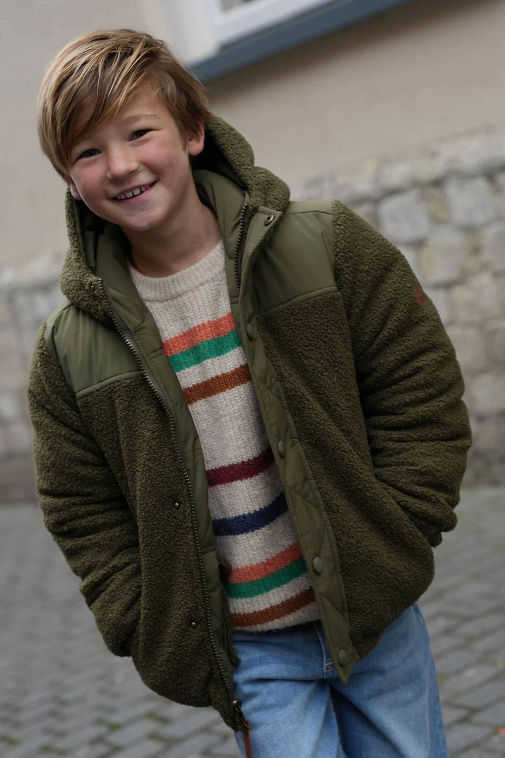 Like Flo Boys reversible jas groen