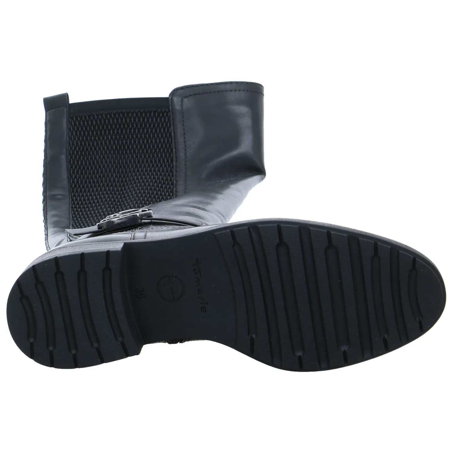 TAMARIS Stiefel Schwarz Leder