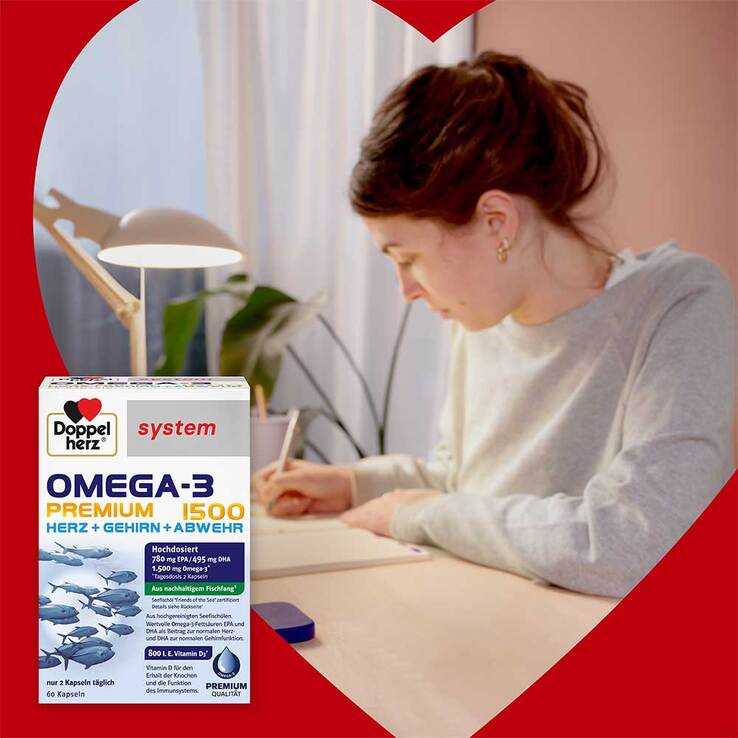 Doppelherz Omega-3 Premium 1500 system Kapseln, 60 St