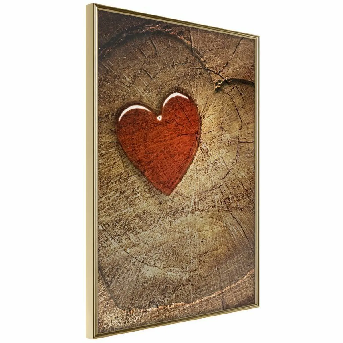 Paris Prix Affiche Carved Heart - Or
