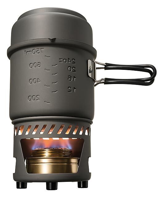 ESBIT - SET DE 2 CASSEROLES AVEC RECHAUD A ALCOOL