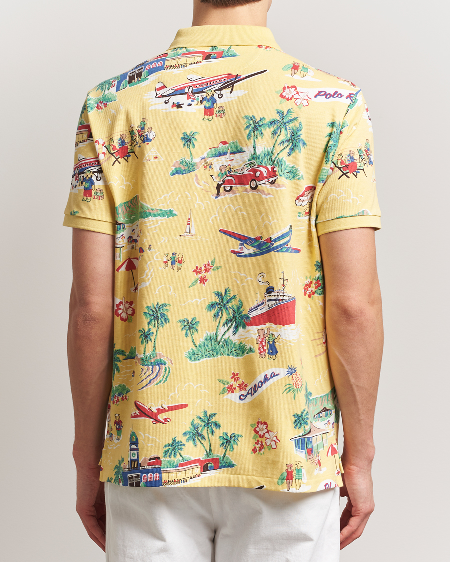 Polo Ralph Lauren Printed Mesh Polo Holiday Bear Yellow