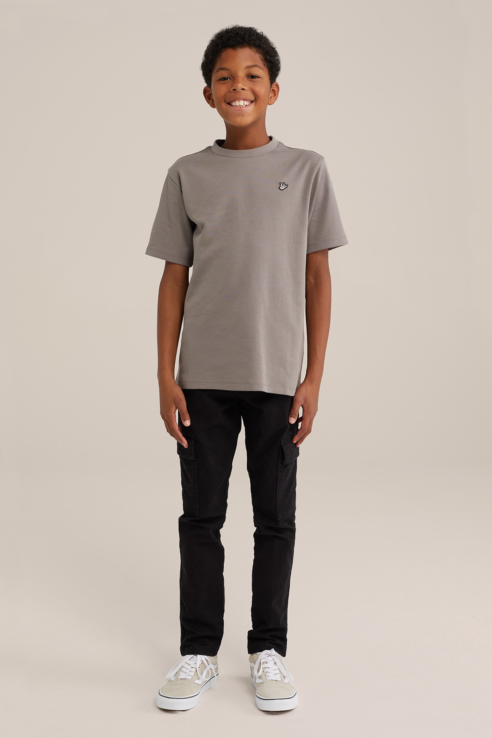 Jongens T-shirt WE Fashion Lichtbruin