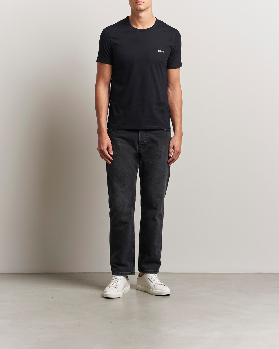 BOSS BLACK 3-Pack Crew Neck T-Shirt Beige/White/Black