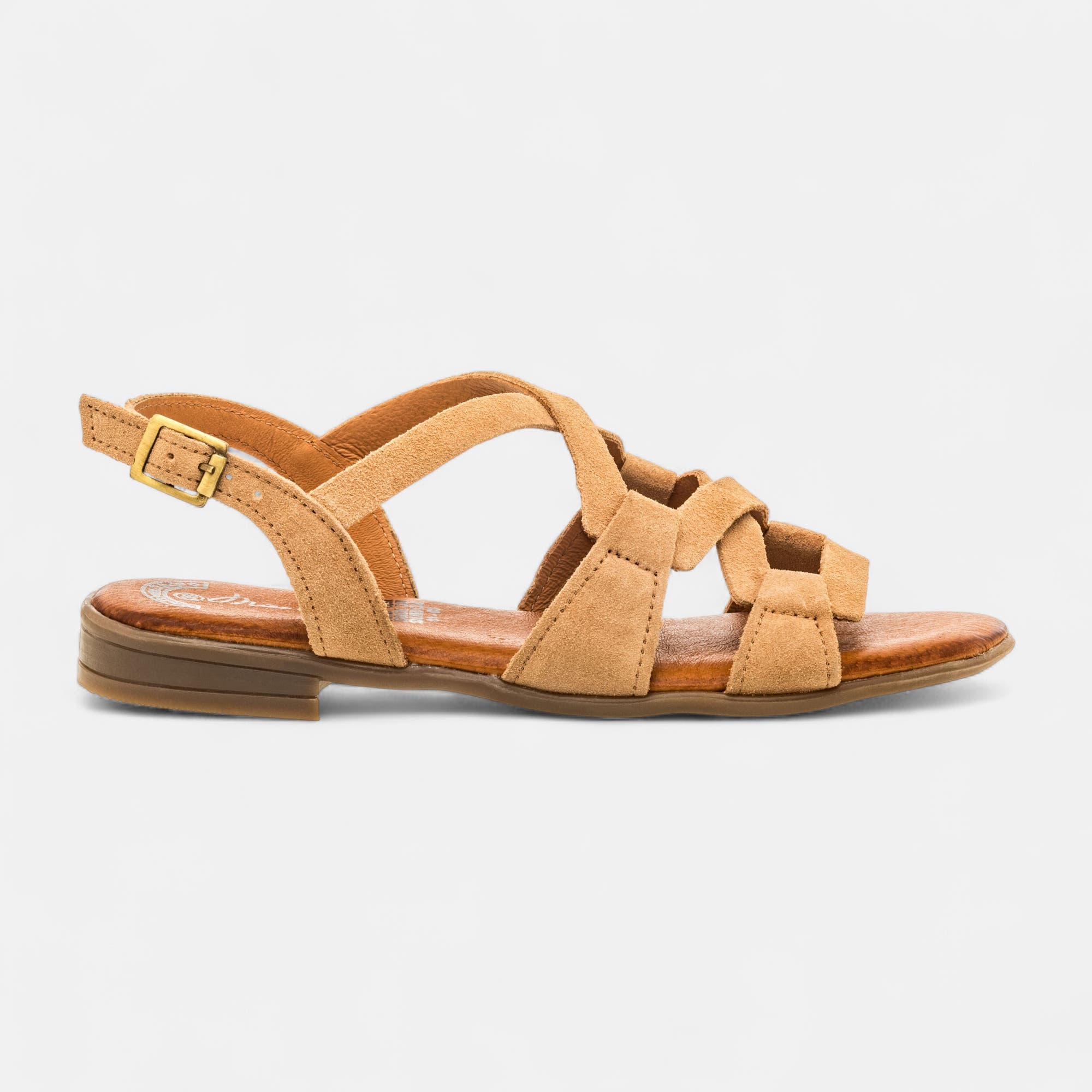 Sandales Femme en cuir beige