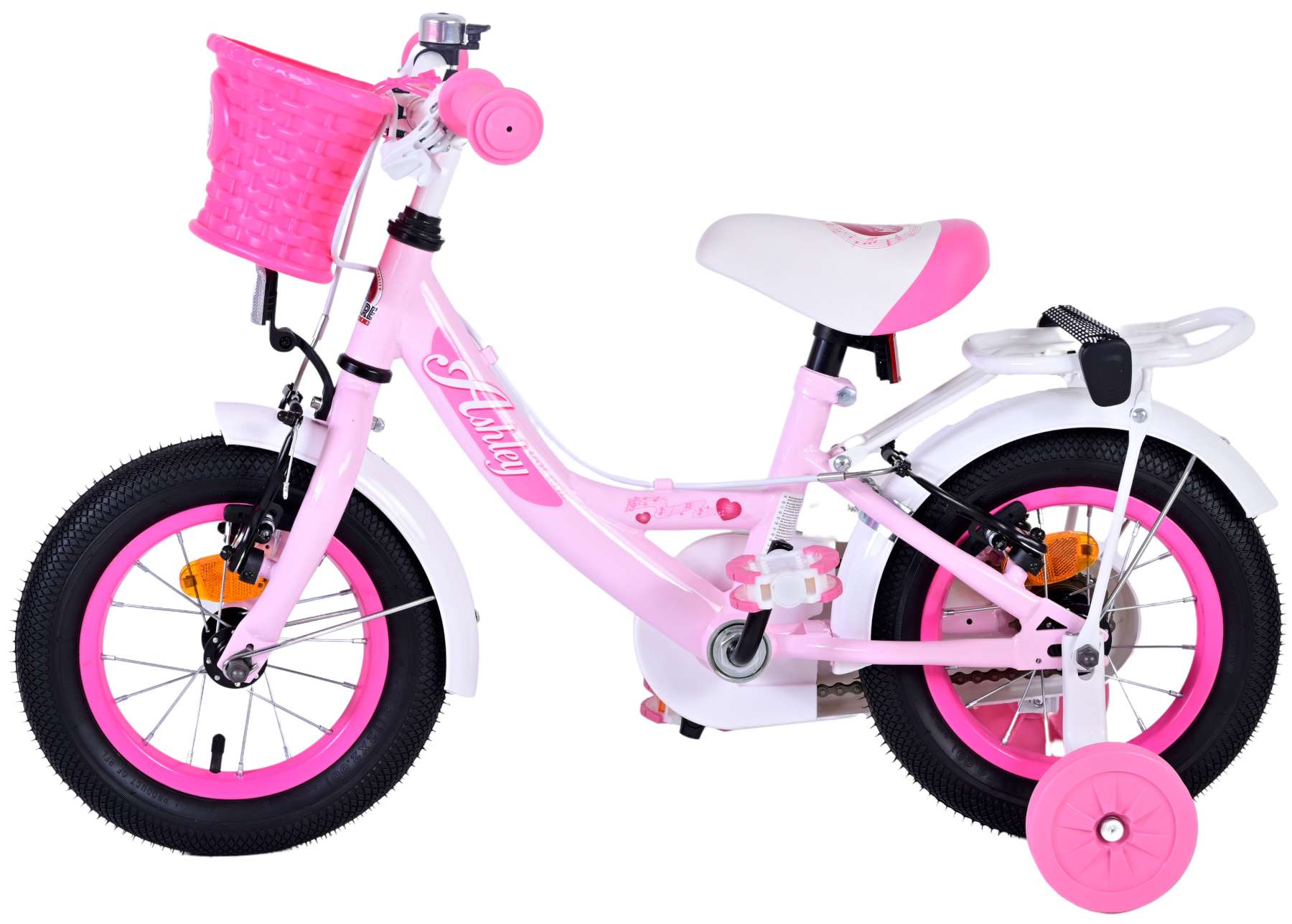TPFSports Ashley Kinderfahrrad - Mädchen - 12 Zoll - Rücktritt + Handbremse - Weiß