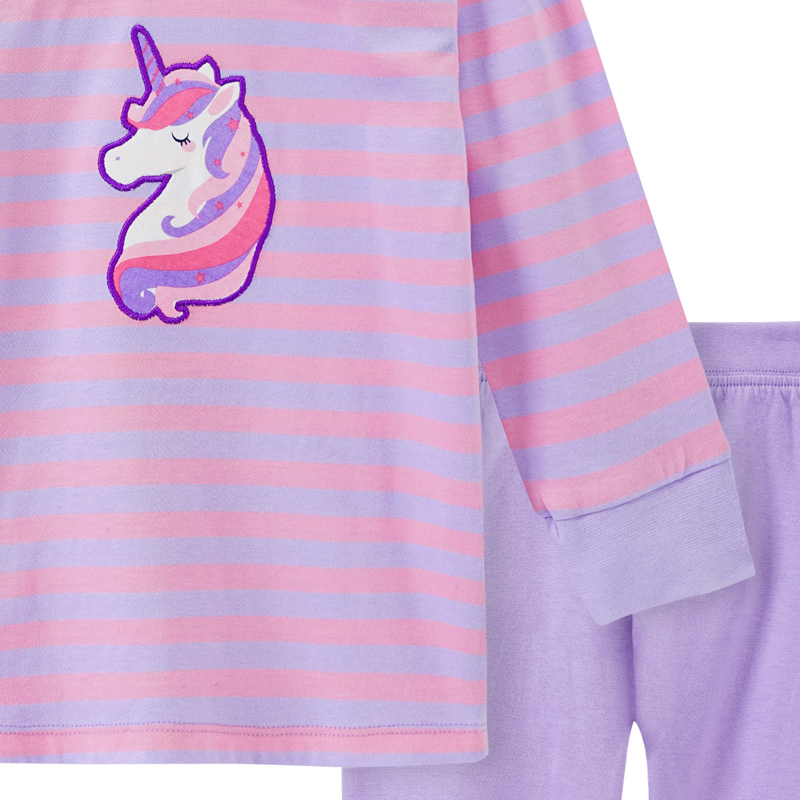 Topomini Baby Schlafanzug mit Einhorn-Applikation helllila / rosa