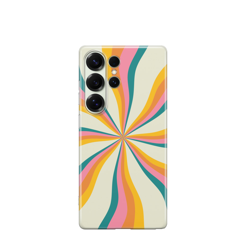 Samsung Galaxy S25 Ultra Gummi Hülle Sommertwist - Gelb