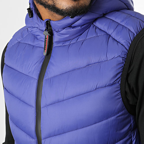 Doudoune Capuche Sans Manches 5046 Bleu Roi