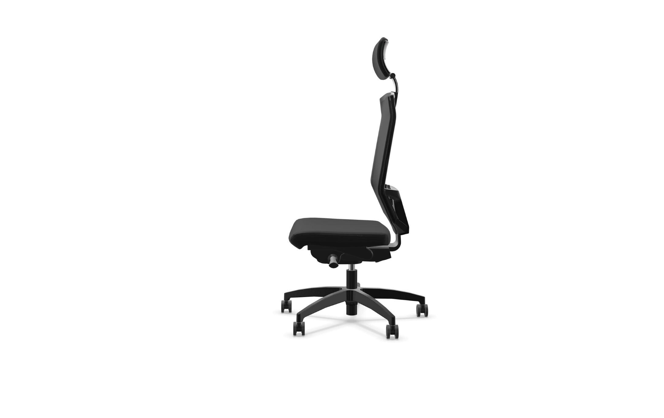 Bürostuhl ST 6795 mit Polsterrücken, Schwarz<br>Schreibtischstuhl für Büro und Homeoffice