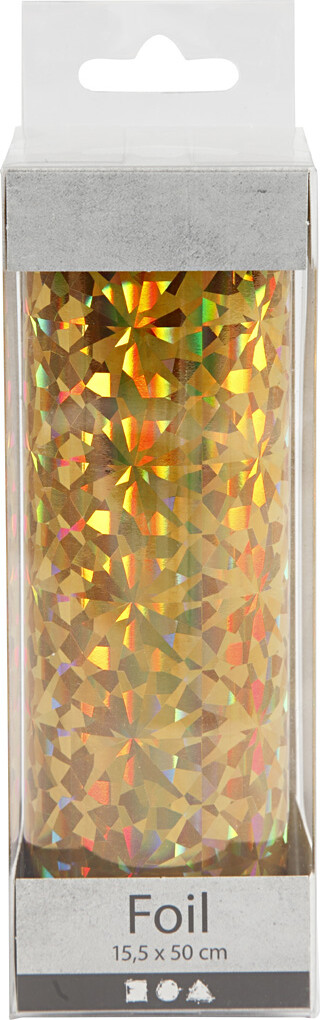 Folie Uden Klæb - B 15,5 CM - Tykkelse 0,02 MM - Guld - 50 CM