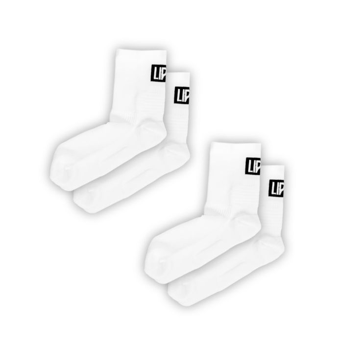 Lipati Unisex Strømper Mid 2-Pack Sock Hvid