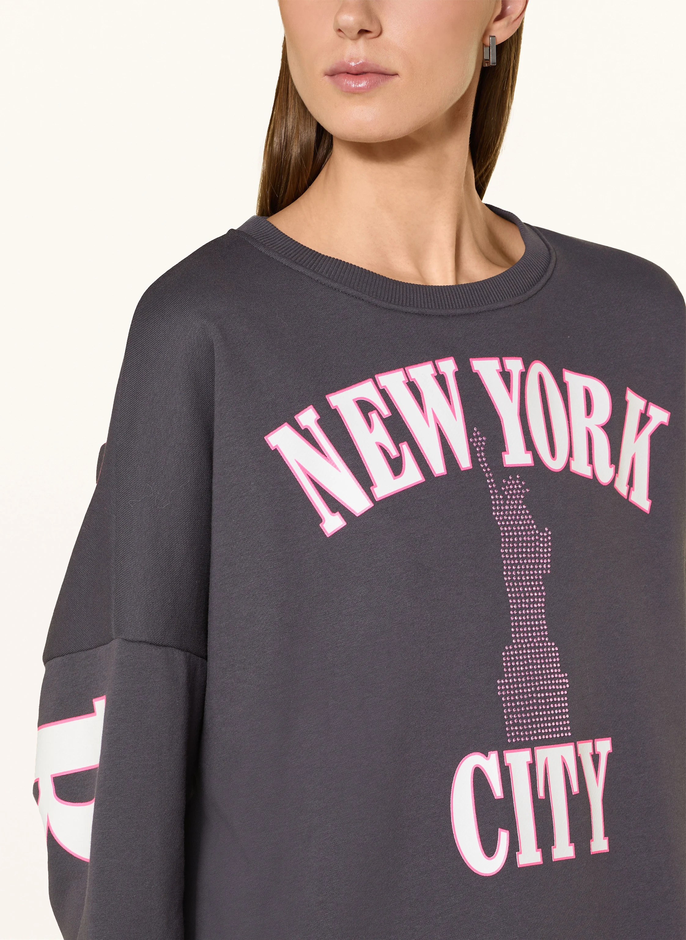 miss goodlife Sweatshirt mit Schmucksteinen