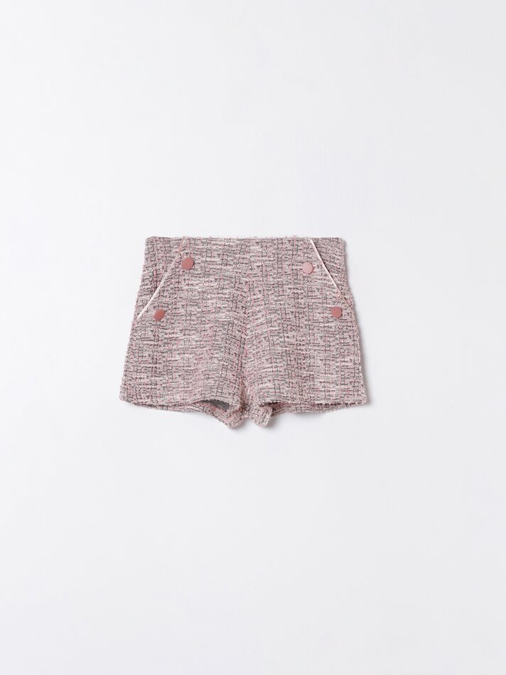 Shorts estruturados - Rosa escuro
