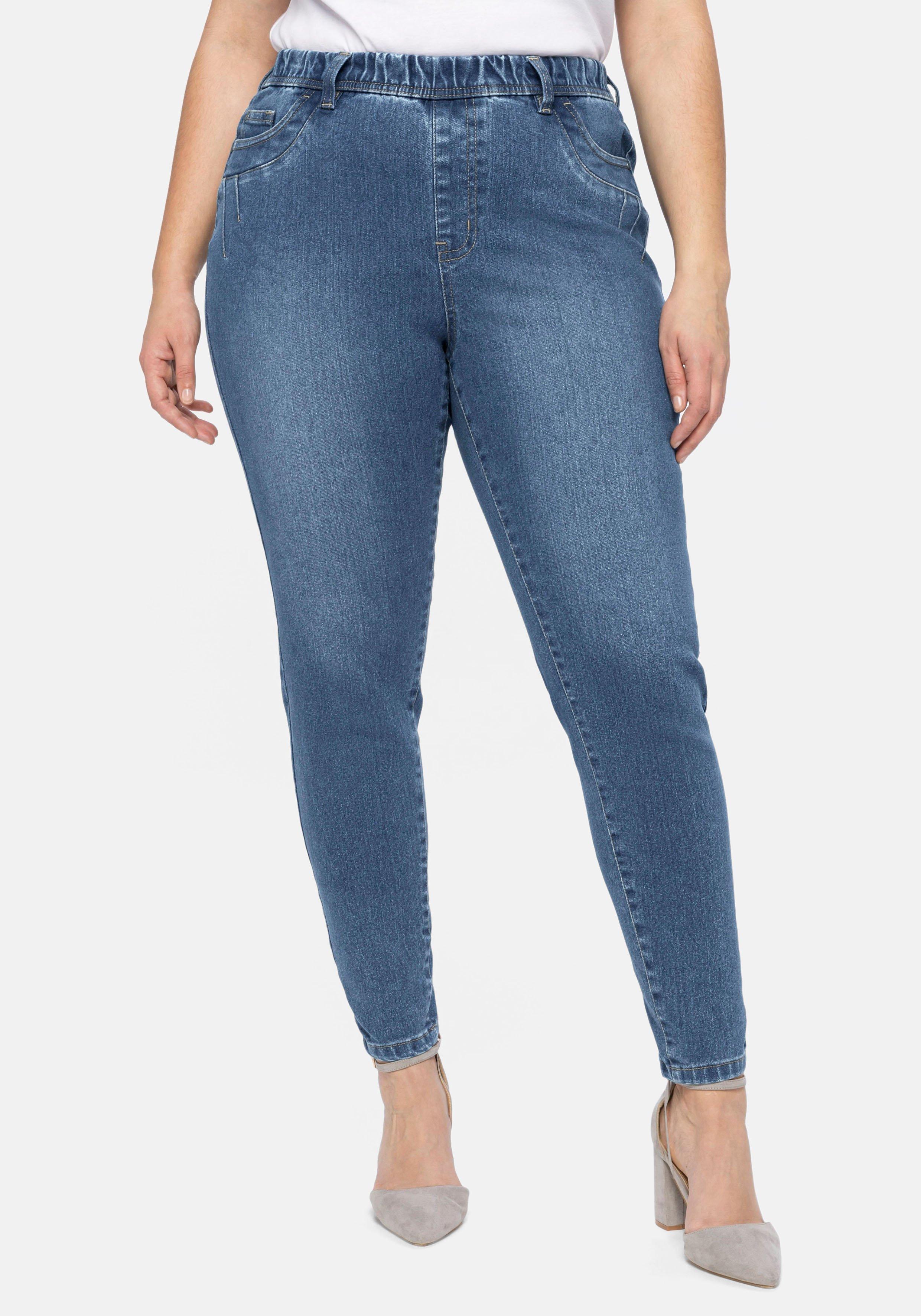 Jeggings mit Gummibund und Gürtelschlaufen