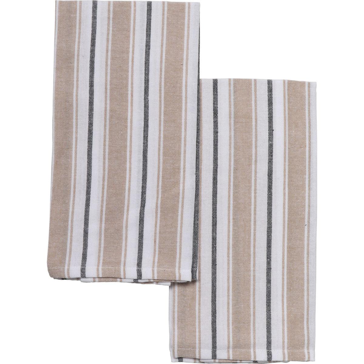 SET 2 TORCHONS LEON 40X60CM BEIGE