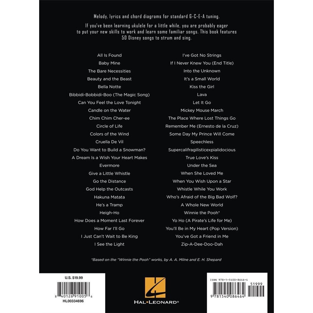 Hal Leonard First 50 Disney Songs You Should Play on Ukulele