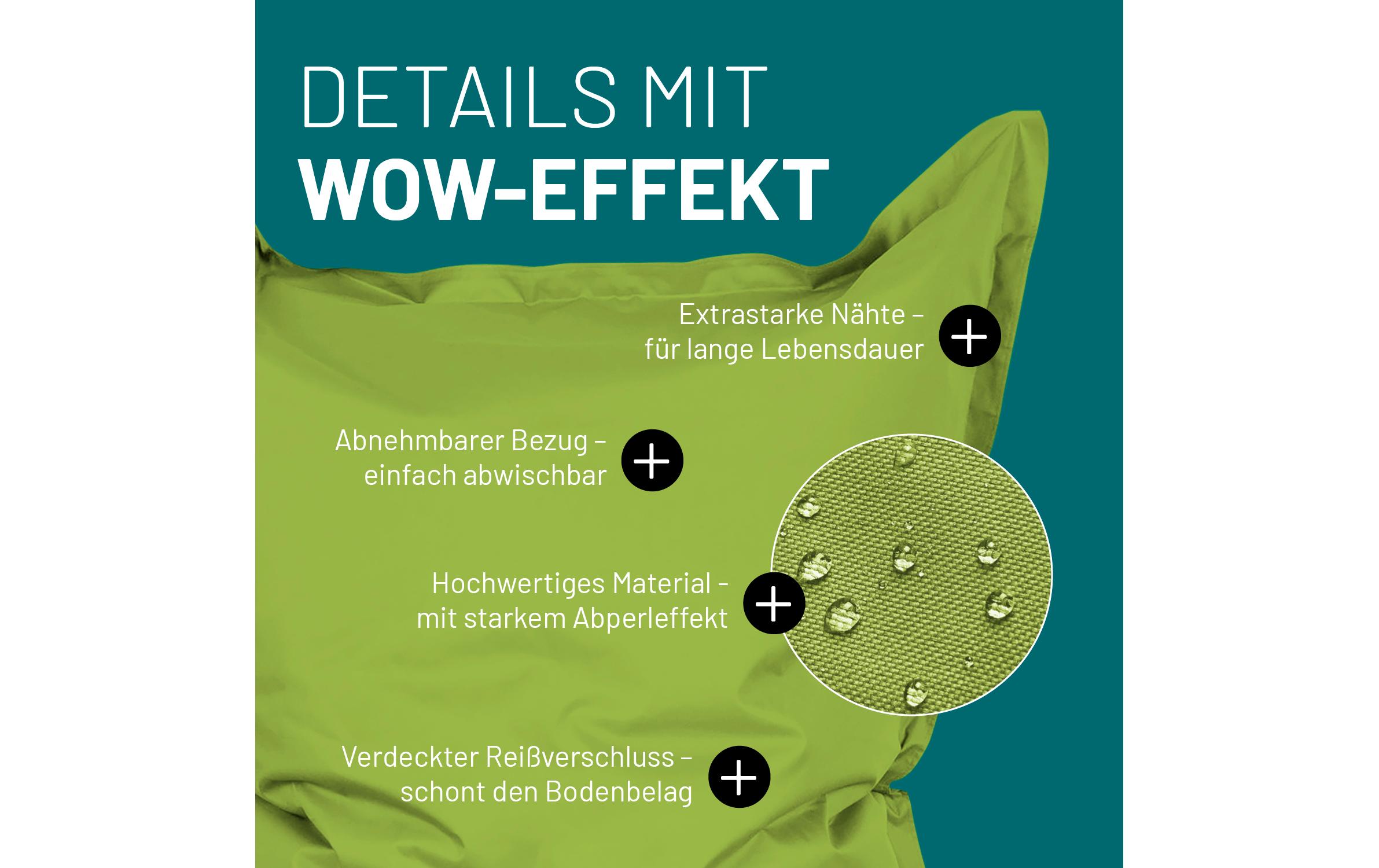 Sitzsack Comfort 380 L, Grün<br>Sitzsack für innen und aussen