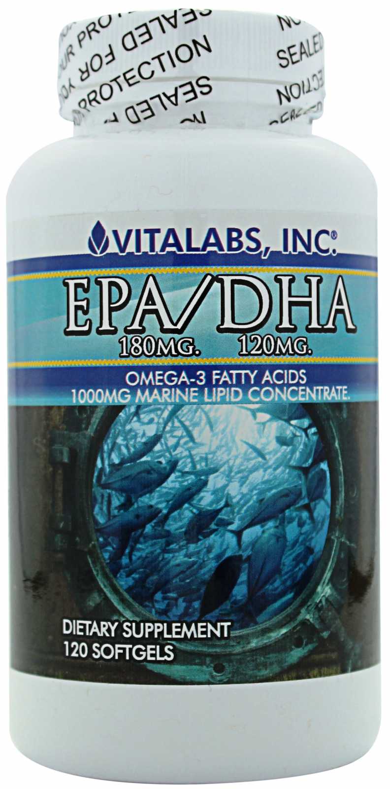 Vitalabs EPA/DHA Ômega-3 120 cápsulas.