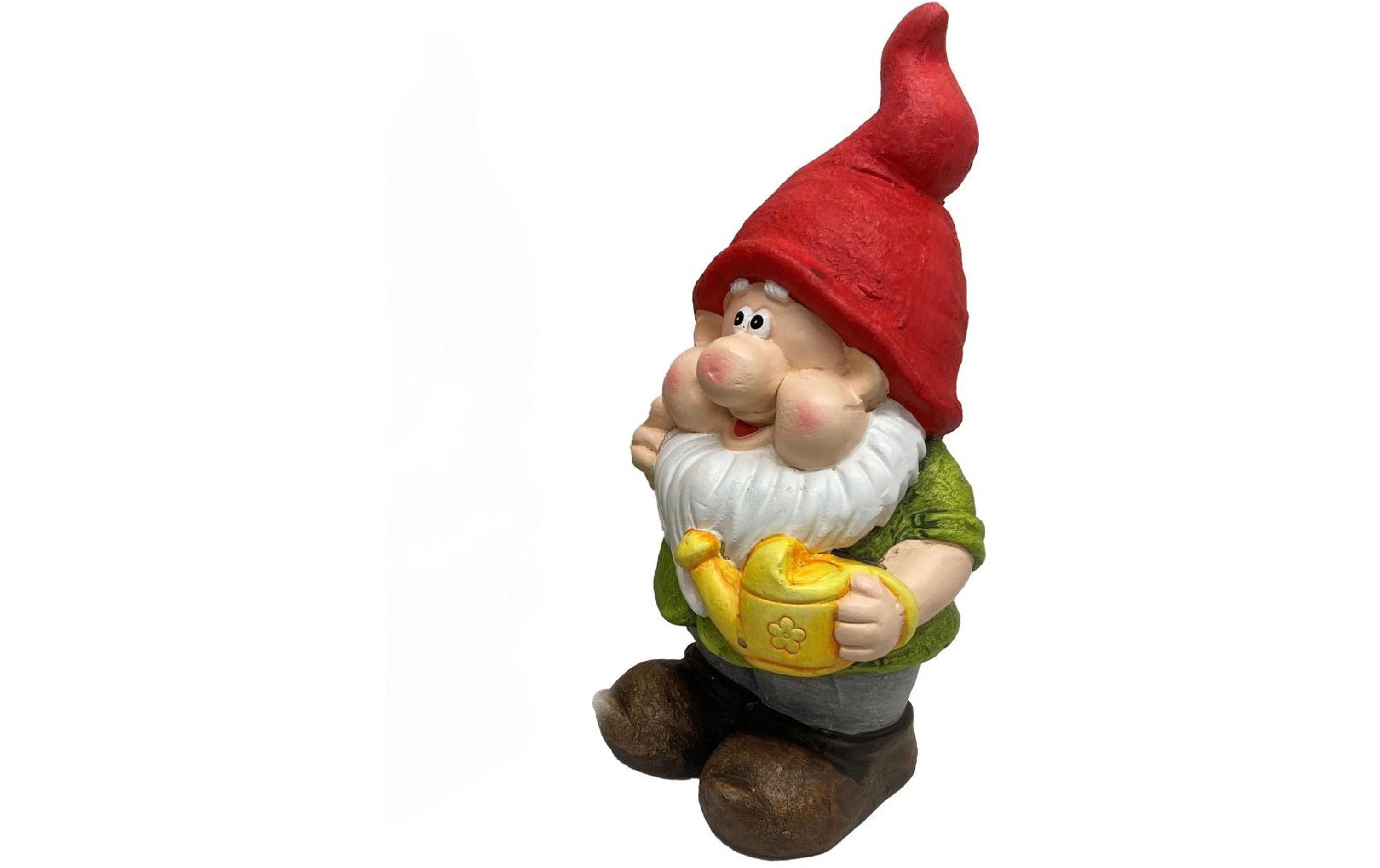 Dekofigur Gartenzwerg mit Blume, 12 x 15 x 28 cmGartenfigur