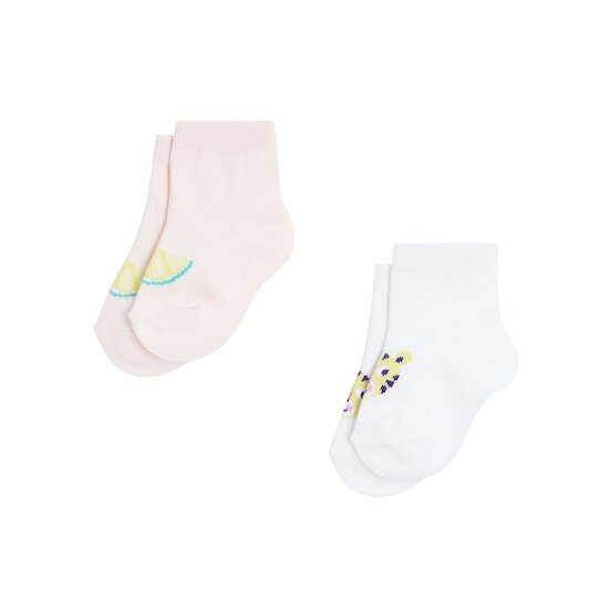 Travel With Love Lot de 2 paires de chaussettes   Rose et blanc        de               P'tit bisou