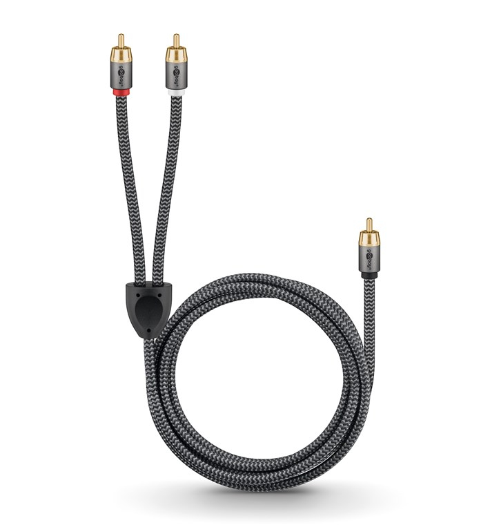 (2m) Cinch Y-Audiokabel (65300) - Sharkskin Grey