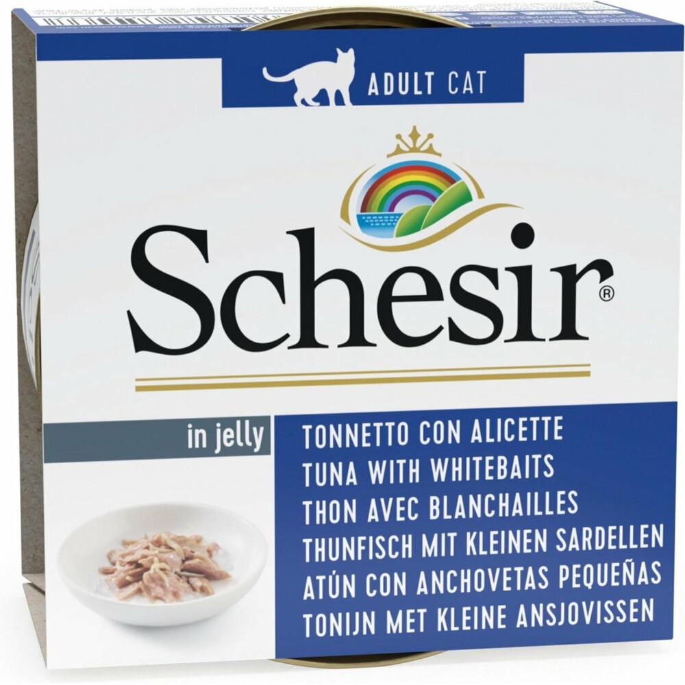 Schesir Kattenvoer Tonijn en Witvis in Gelei85 gr