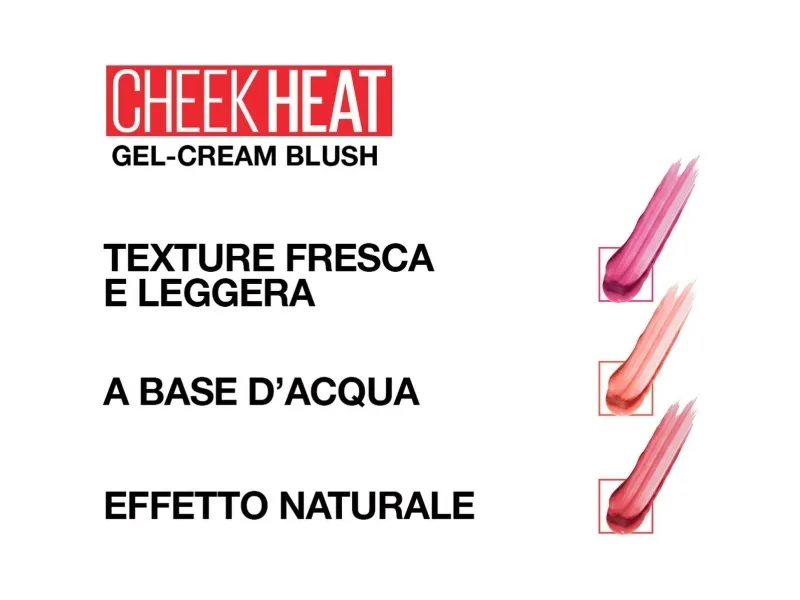 Maybelline Cheek Heat, Fuchsia Spark, 1 farver, Creme, Pind, Naturlig, Kvinder