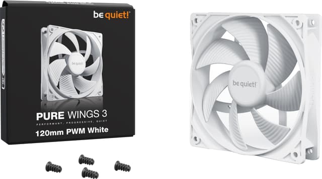 be quiet! PURE WINGS 3 120mm PWM blæser (hvid)