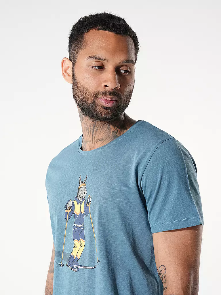 GREENBOMB T-Shirt SPICE ANIMAL DONKEY SKI blau