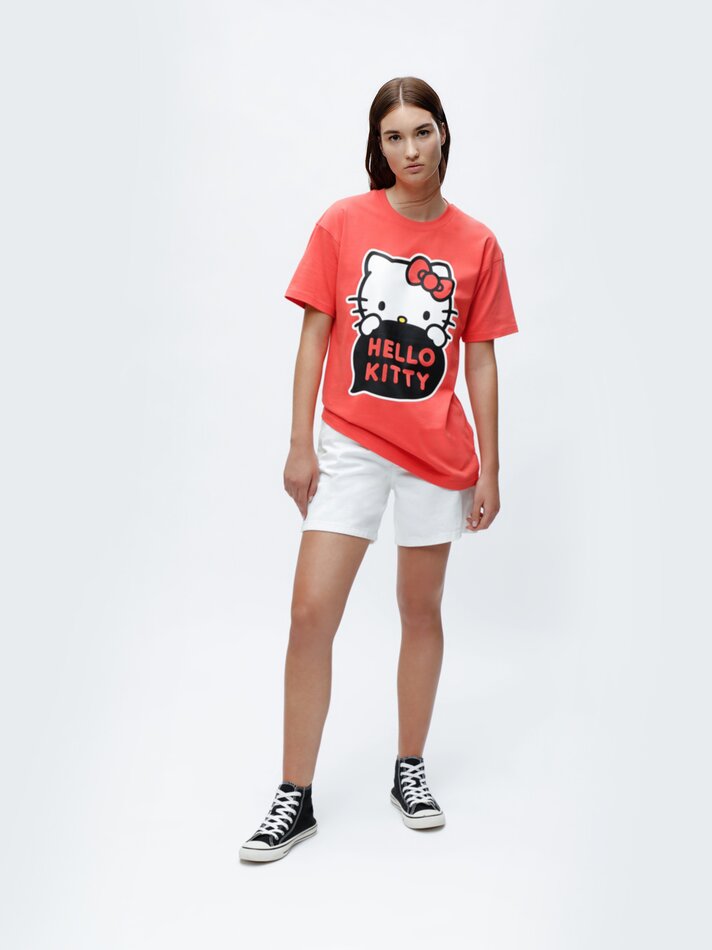 Camiseta estampada Hello Kitty ©Sanrio - Vermelha