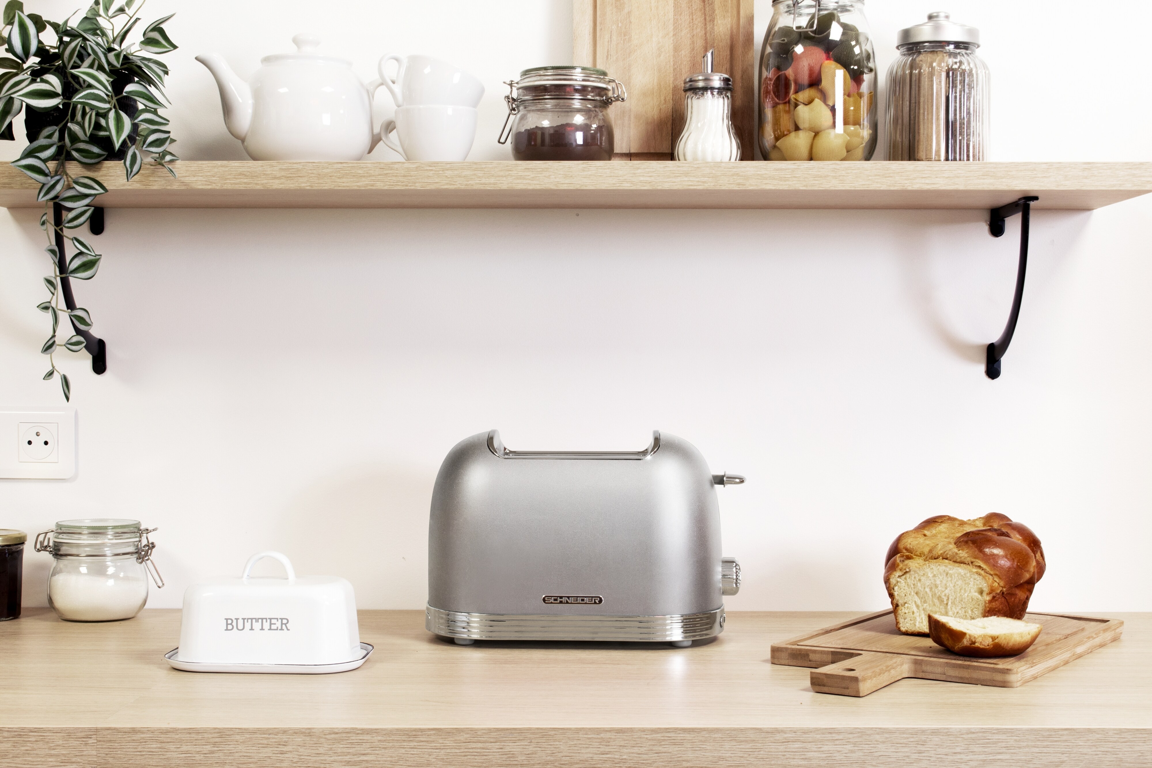 Schneider 2-Schlitz-Toaster SCTO2S vintage silber