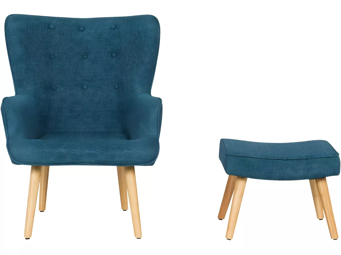 Fauteuil style scandinave en tissu 