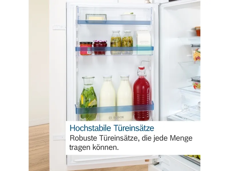Bosch Serie | 6 KIL42ADD1 - Køleskab med fryseenhed - til indbygning - niche - bredde: 56 cm - dybde: 55 cm - højde: 122.1 cm - 187 liter - Klasse D