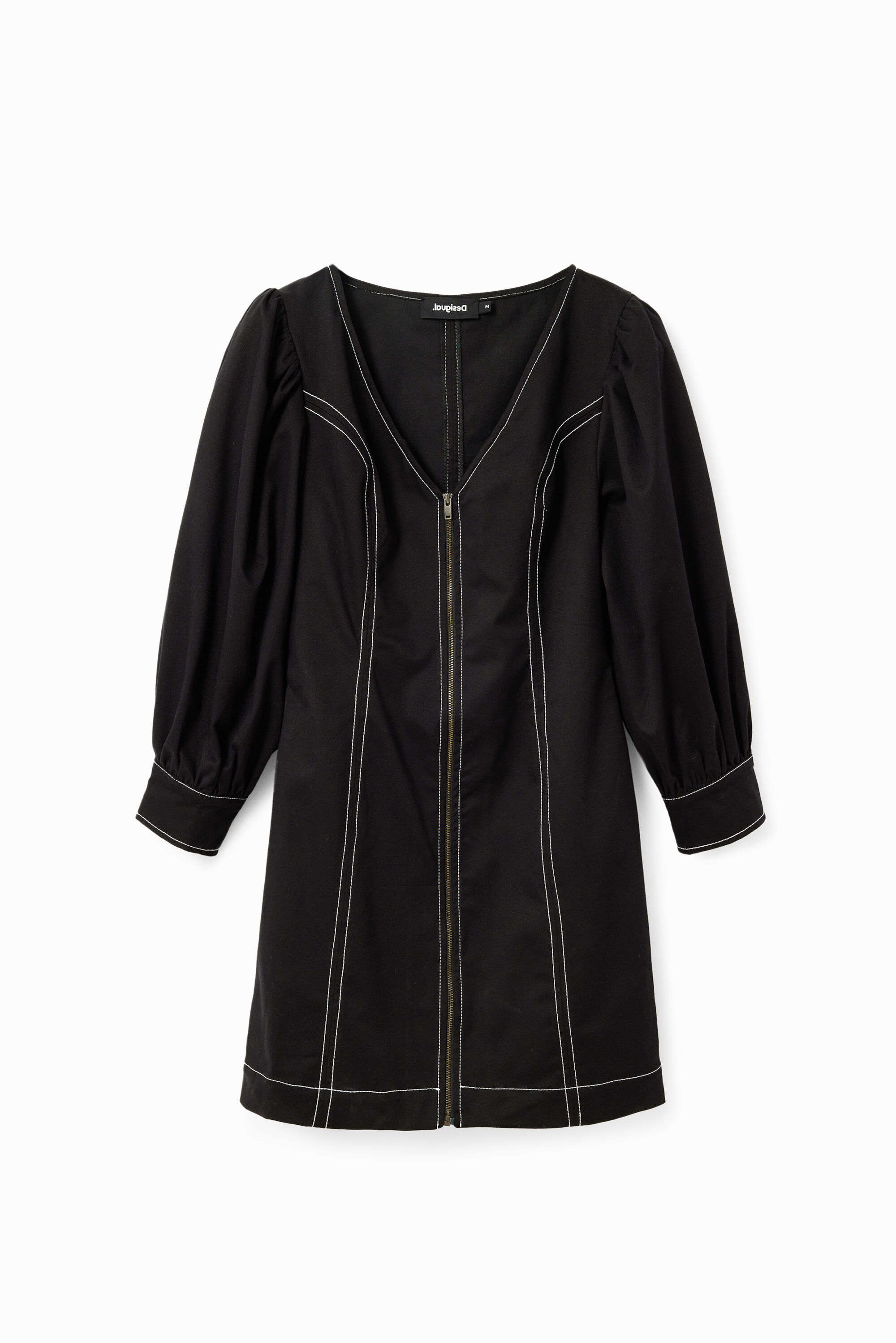 Robe courte ajustée fermeture Éclair