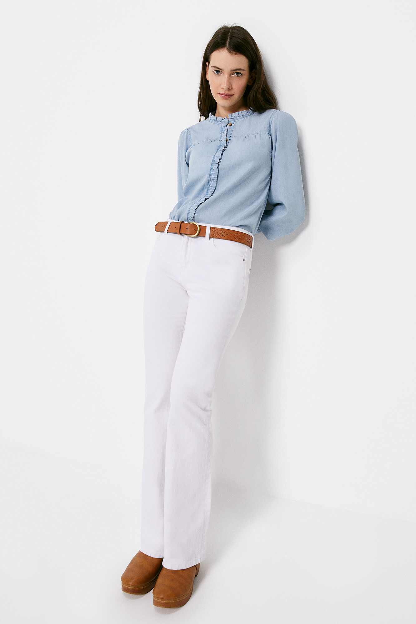 Blusa em Tencel Denim - Azul Médio