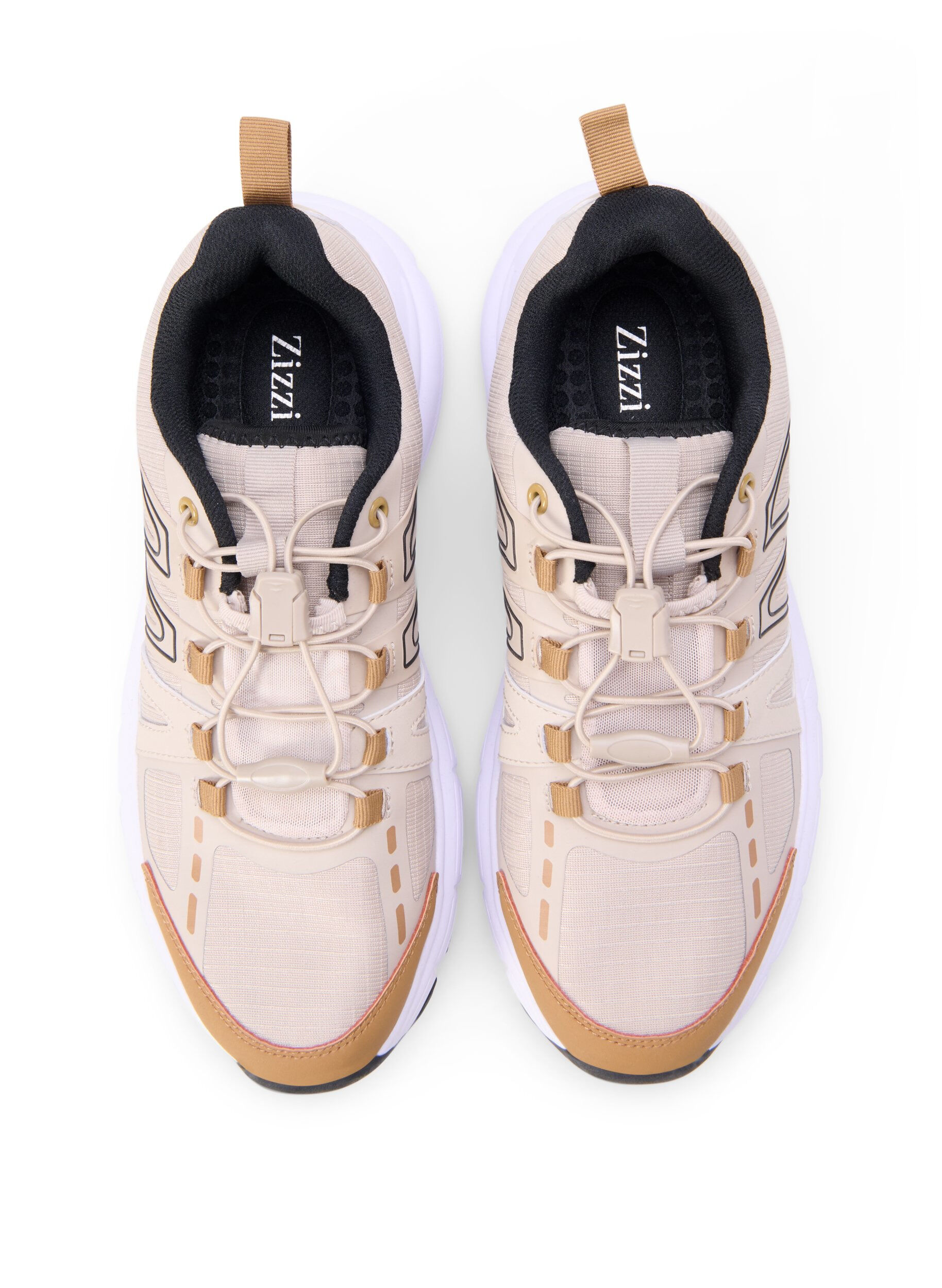 Wide fit - Sneakers med elastiske snørebånd