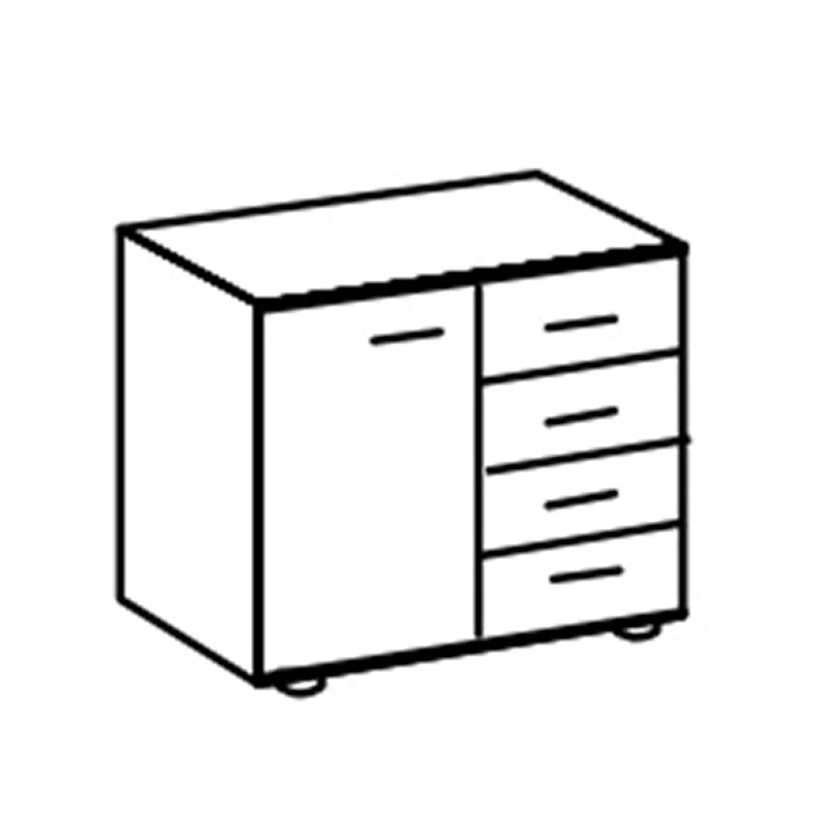 Pegane Commode Blanche/Bois