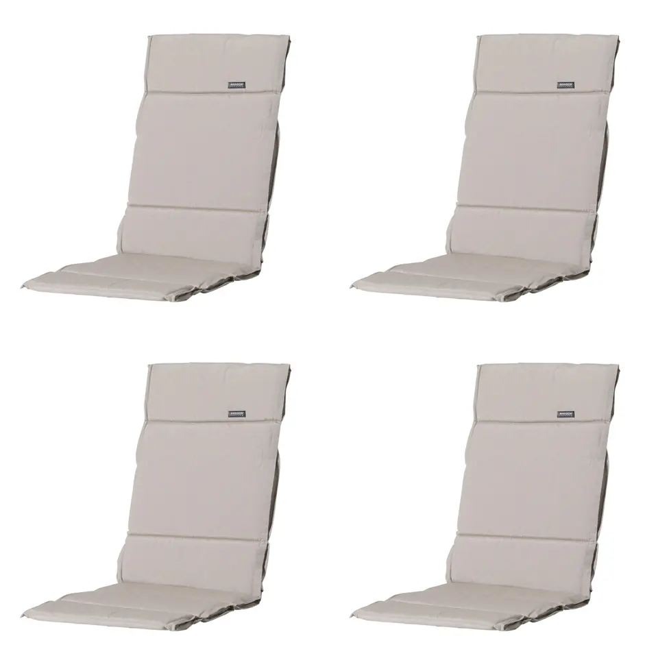 Madison - Tuinkussen Fiber Deluxe Panama linnen - Ca. 125x50 cm - Set van 4