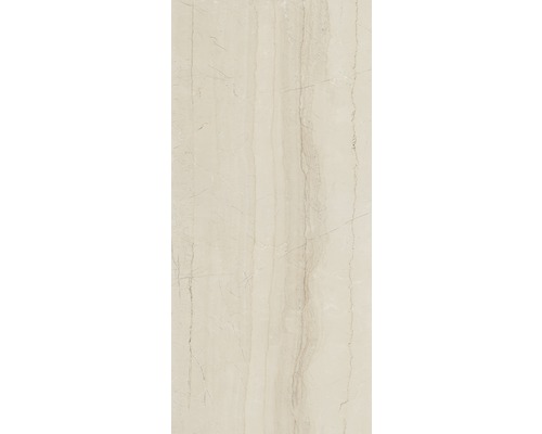 XXL porseleinen steengoed wand- en vloertegel Living crème 120 x 260 x 0,7 cm gepolijst beige