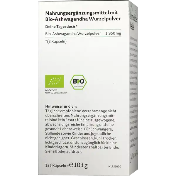 Bio Ashwagandha Kapseln