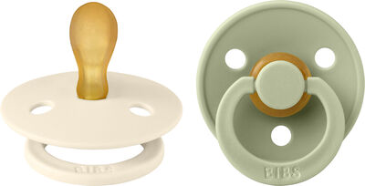 BIBS Colour Smokker 2-pack Lateks Str 1, Ivory/Sage