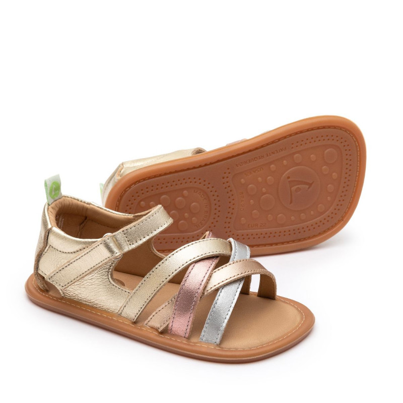 Tip Toey Joey Tip Toey Joey Primeiros Criss Cross Champagne Metalic Salmon Rose Gold
