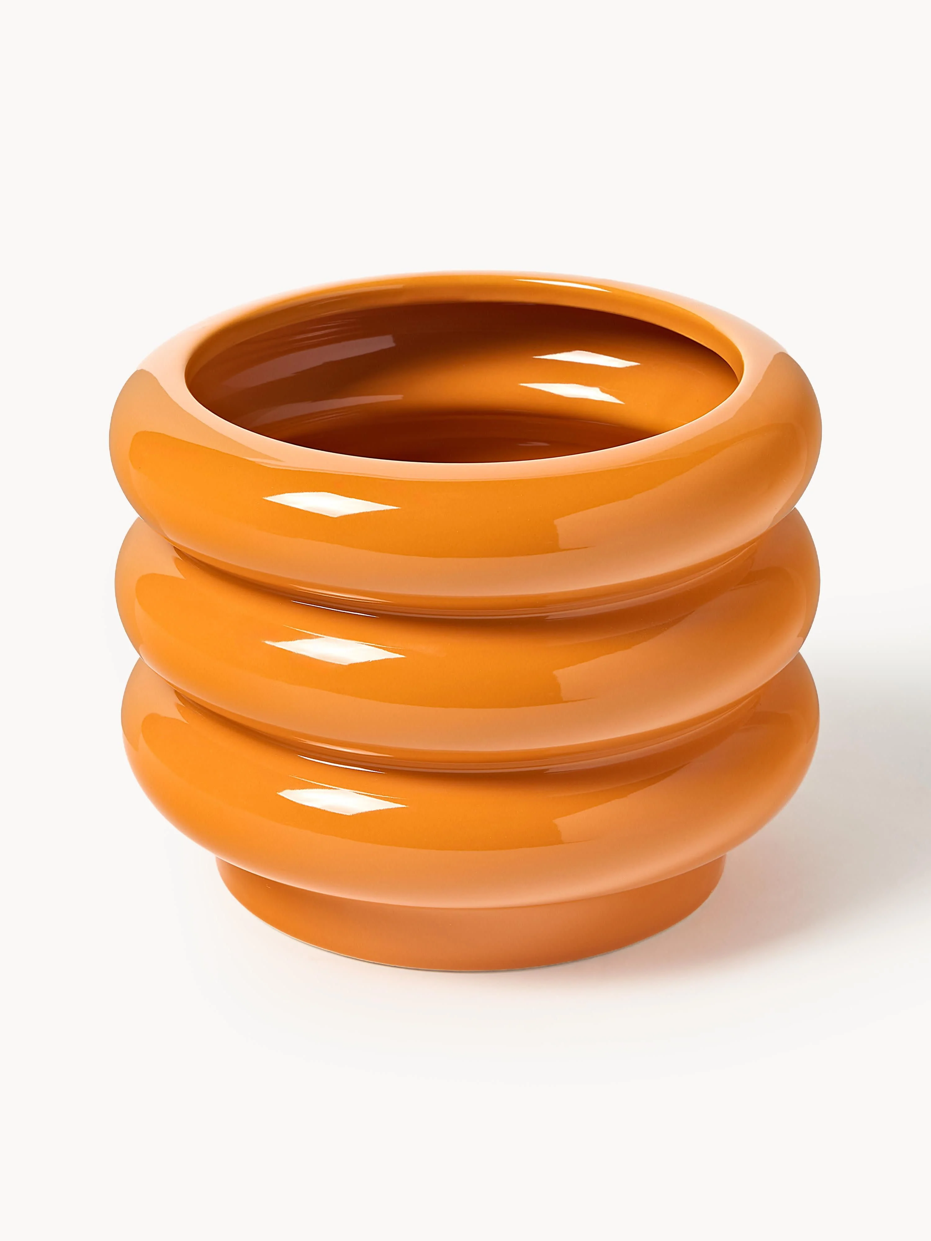 Kleine plantenpot Rudi van keramiek, H 16 cm