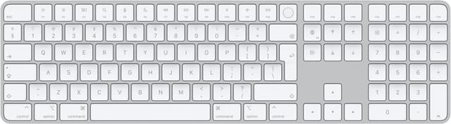 Apple Magic Keyboard med Touch-ID og Numpad (Dansk, hvide taster)