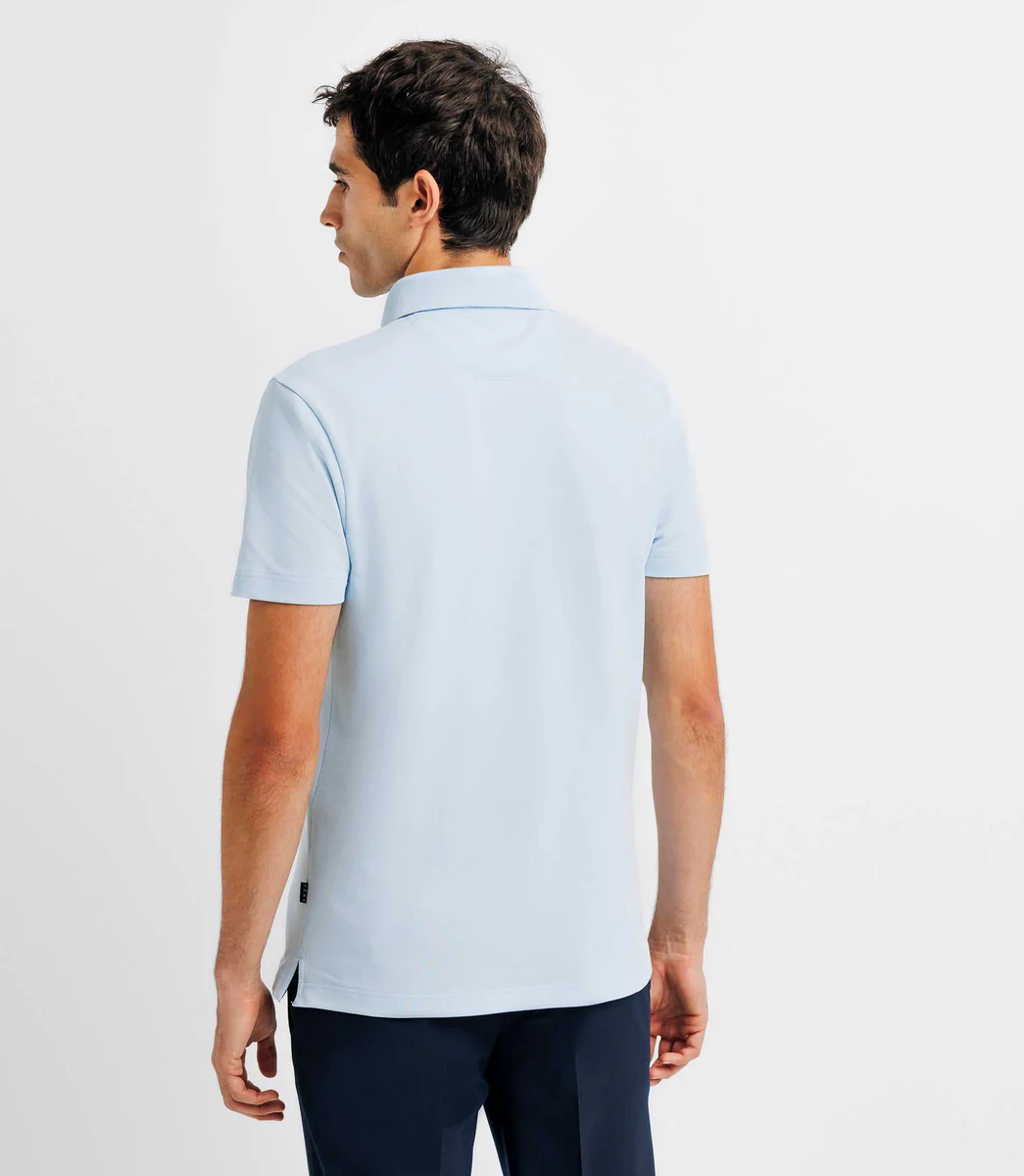 Polo avec broderie ciel