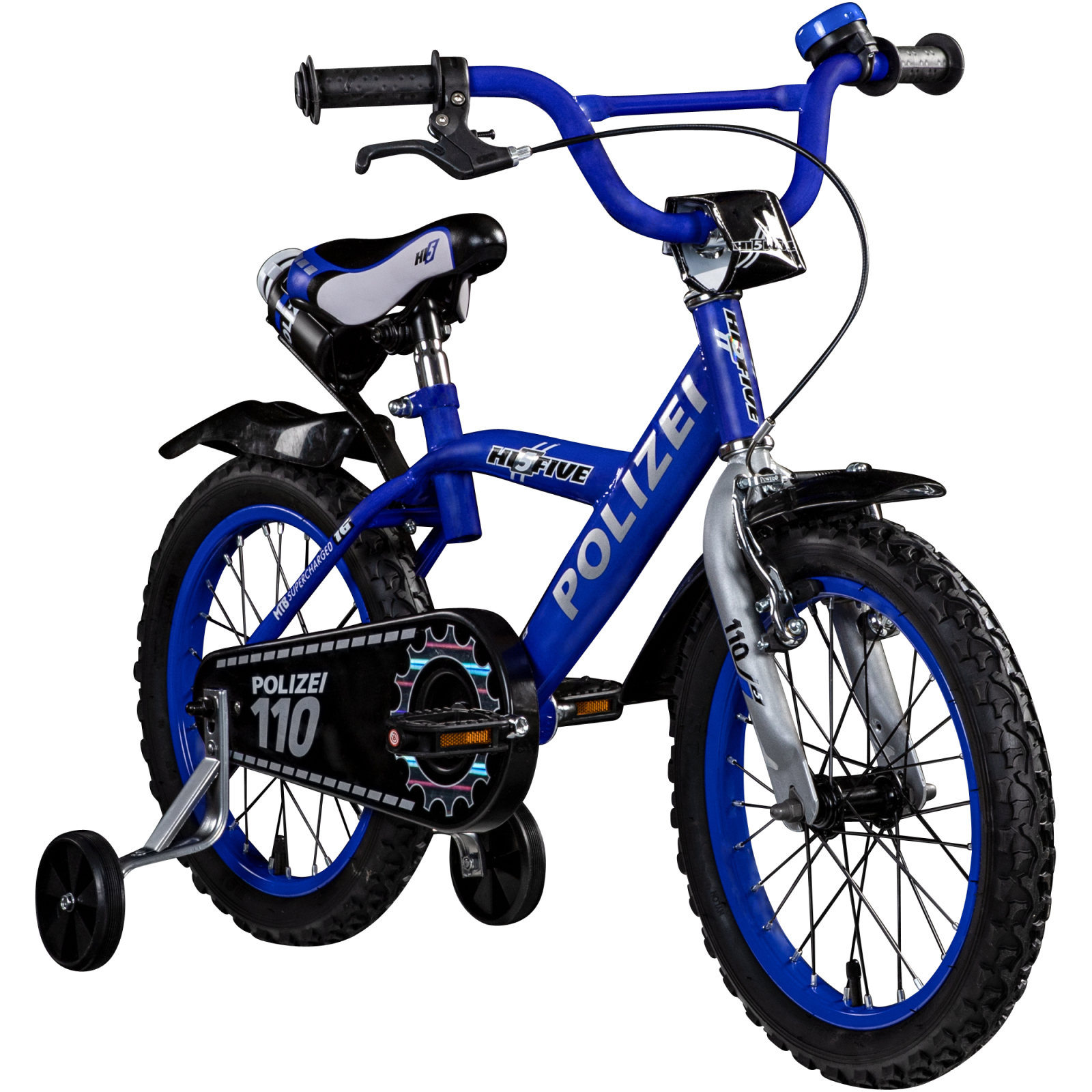 Kinderfahrrad Hi5 POLIZEI 16'' - blau - 1-Gang