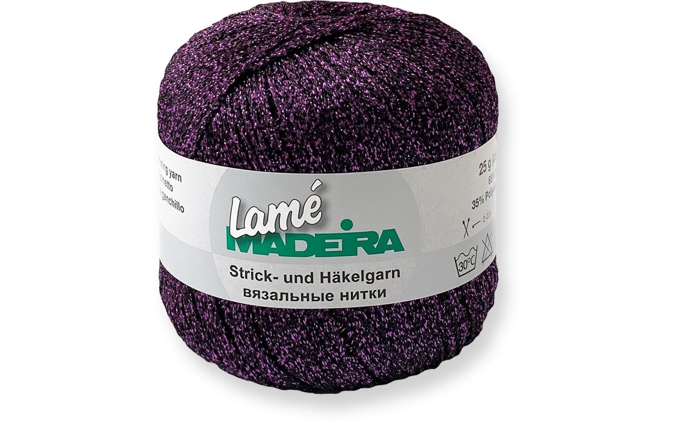 Häkel- und Strickgarn Lamé 25 g, 175 m, ViolettWeiches Garn mit hohem Anteil an Viskose